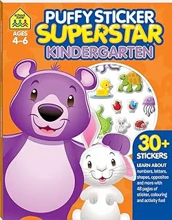 Hinkler School Zone Superstar Kindergarten Puffy Stickers