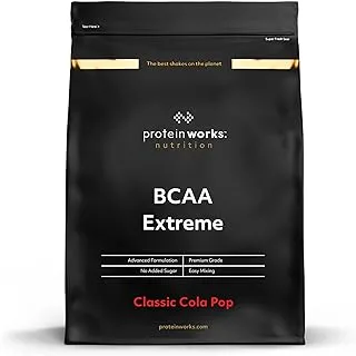 بروتين يعمل - مسحوق BCAA Extreme | 6000mg BCAAs لكل حصة | نسبة 4: 1: 2 | مكمل حمض أميني متشعب السلسلة | تعزيز تخليق العضلات | 27 حصة غذائية | كلاسيك كولا بوب