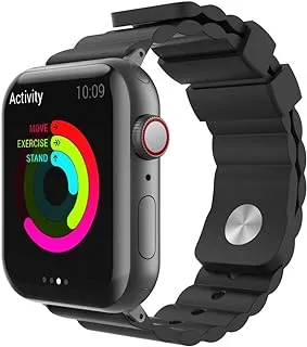 AhaStyle iWatch Band Rugged Design Premium Silicone Apple Watch Band ، حزام بديل من السيليكون للتنفس لسلسلة Apple Watch 1/2/3/4/5/6/7/8 / SE (38/40 / 41mm ، لافندر)