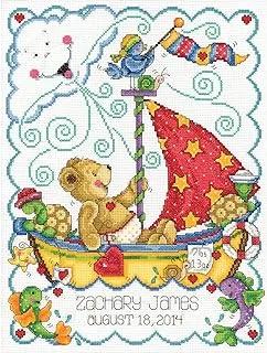 Tobin Sail Away Baby Counted Cross Stitch Kit ، 11 بوصة × 14 بوصة