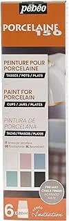 Pebeo Porcelaine 150 Initiation Set - Chalk 6 x 20ml, 0.6 Fl Oz (Pack of 6)