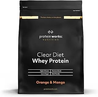 Protein Works - Clear Diet Whey Protein Isolate | Refreshing High Protein Shake | Zero Sugar & Fat | 82 Calories Per Shake | 20 Servings | Orange & Mango | 500g