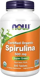 Now Foods Organic Spirulina 500mg 500 Tablets