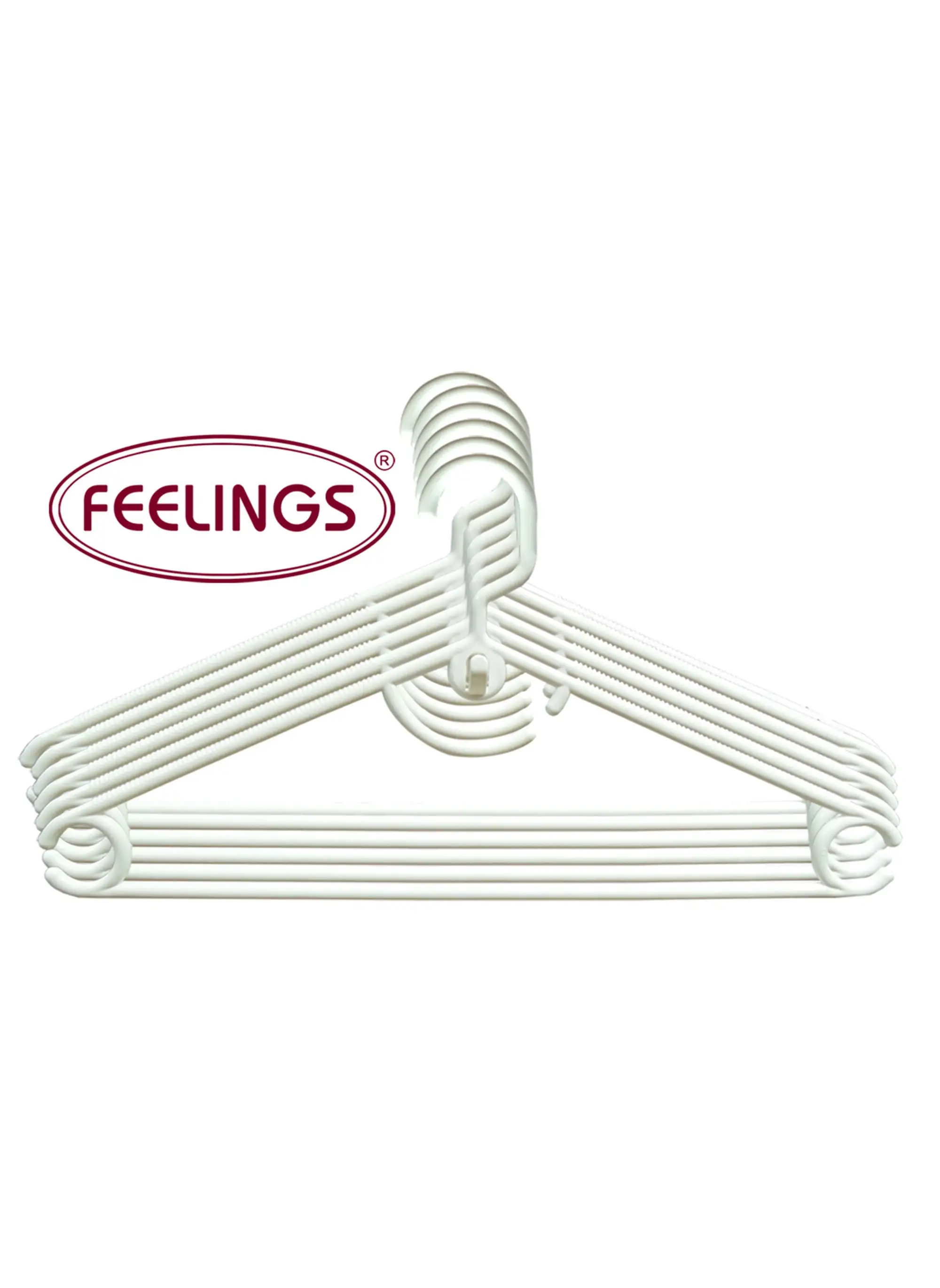 Feelings FEELINGS HANGER PLST. ARCH WHITE 6 PCS SET