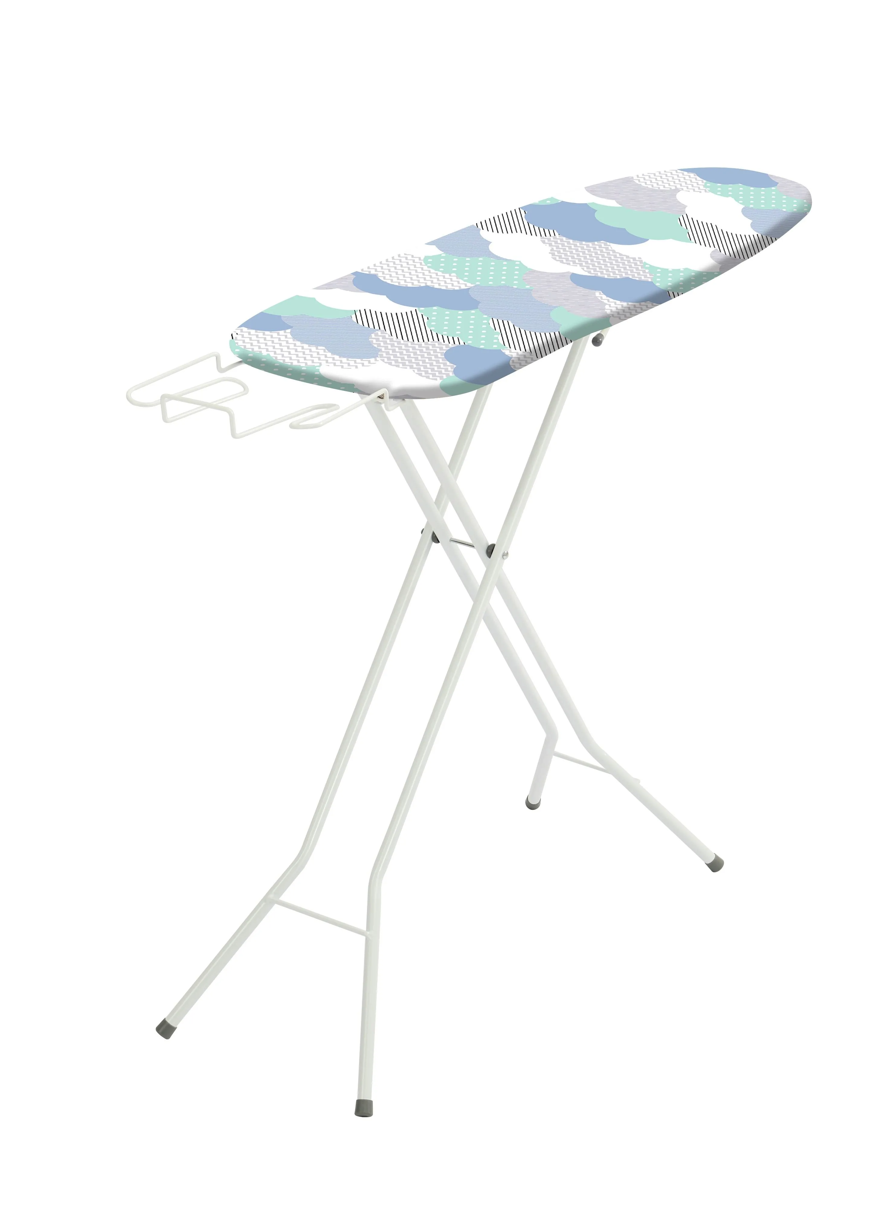 Feelings Iron Board Virgin Multicolour Ironing Table With Iron Holder Foldable And Adjustable 96x30cm