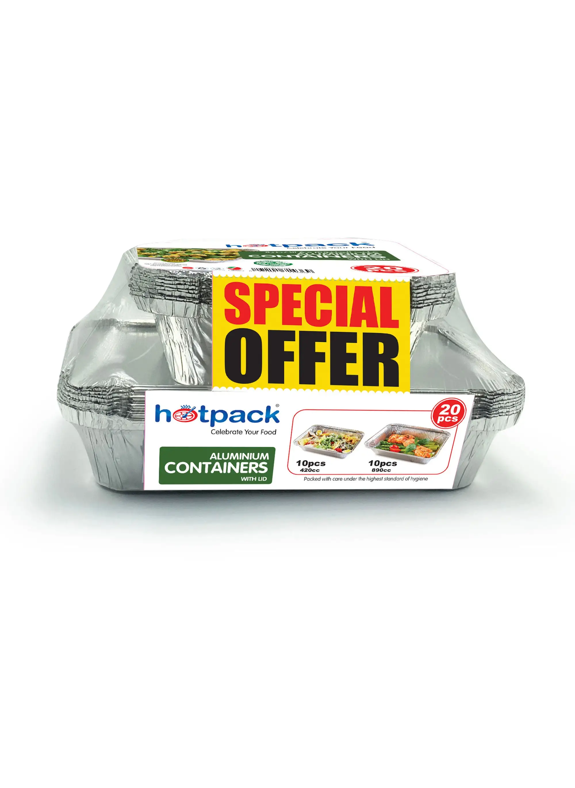 Hotpack Hotpack | 20Pcs Aluminum Container 8389 + 8342 (10Pcs Each) 20% Off