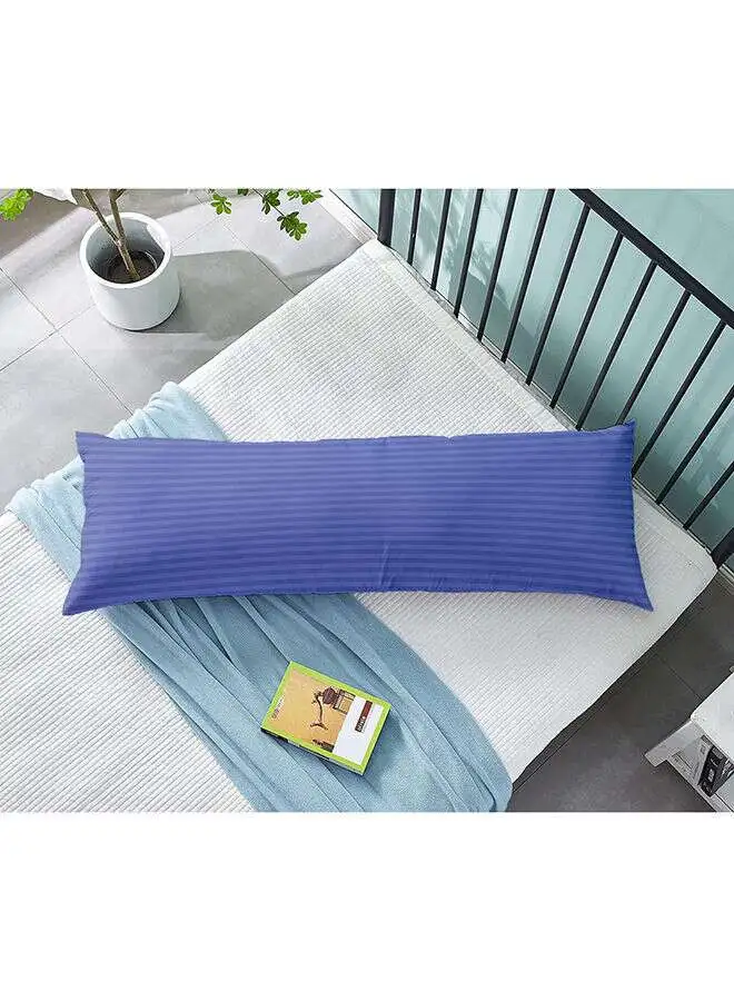 KRUDE Krude Long Body Pillow 1pc, Fabric: 100% Polyester 85 GSM Microfiber 1 cm Stripe Super Soft, Filling: 1300 gm Hollow Fiber Comfort, Breathable & Ultra Soft , Size: 45 x 120 cm, Color: Lavender