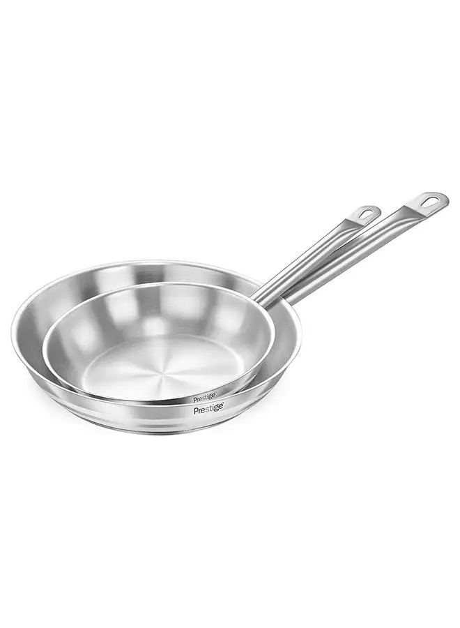 Prestige 2-Piece Stainless Steel Fry Pan Set 22x26 Cm