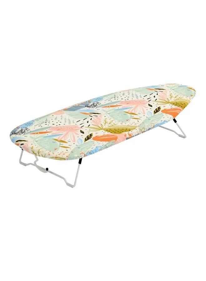 Feelings Table Top Mesh Ironing Board Multicolour Ironing Table With Iron Holder Foldable And Adjustable 77x31x12cm