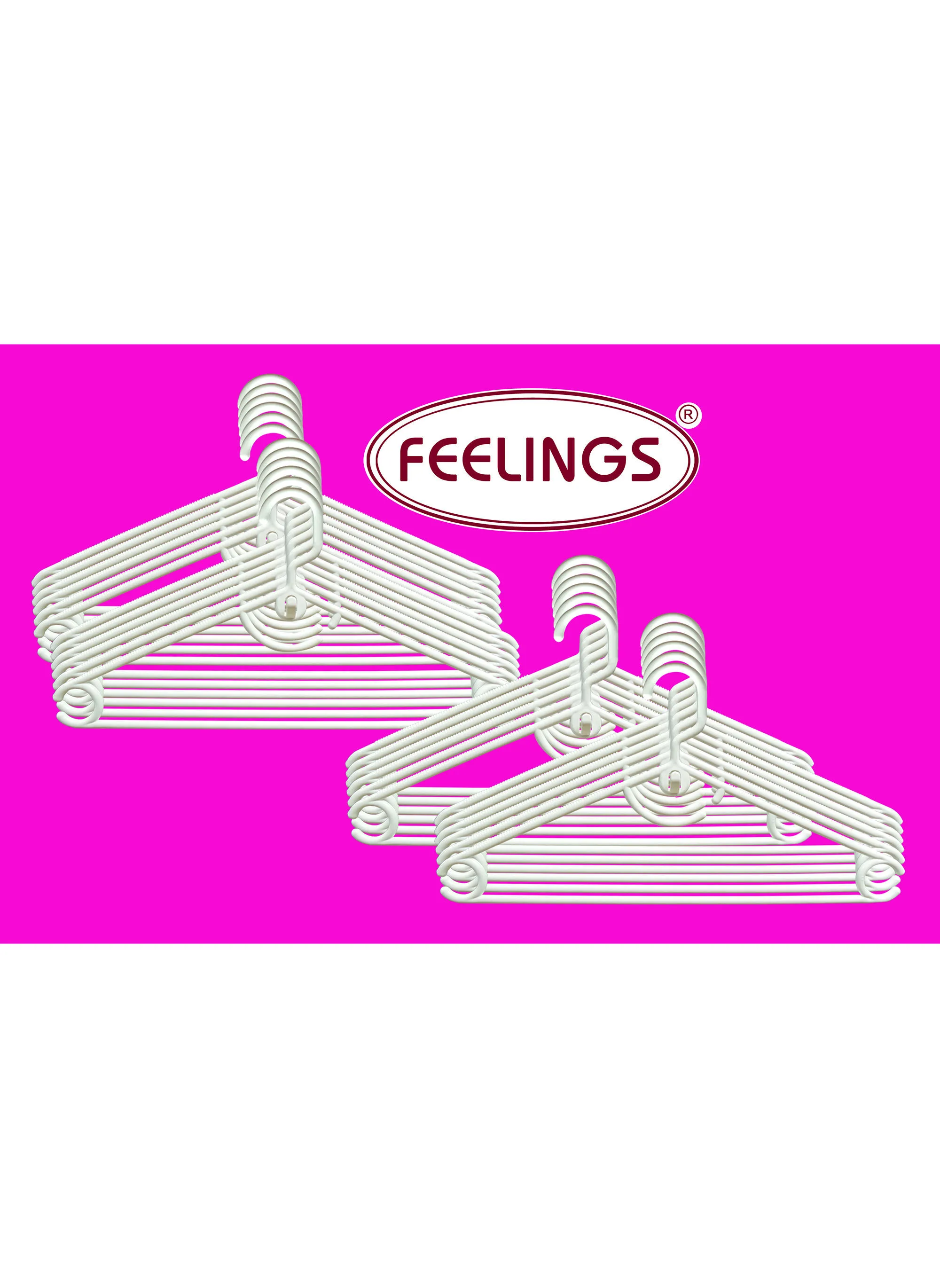 Feelings FEELINGS HANGER PLASTIC ARCH WHITE 24 PCS SET