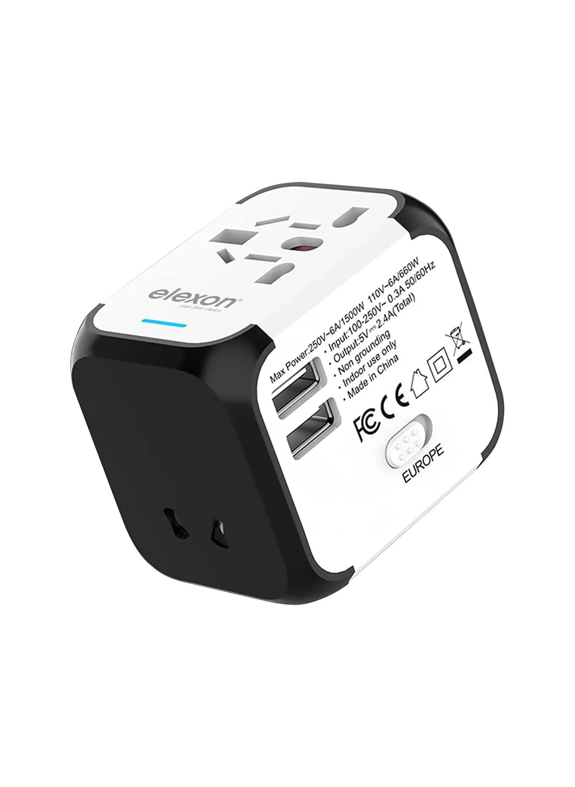 elexon All-In-One Universal Travel Adapter Assorted Color