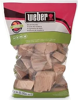 Weber 17139 Apple Wood Chunks, 350 cu. in. (0.006 Cubic Meter), m³