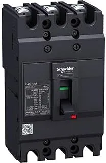 Schneider Electric EZC100H EasyPact EZC TMD 50A 3-Poles 3D Circuit Breaker, Black