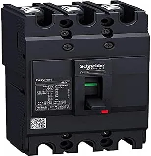 Schneider Electric EZC100H EasyPact EZC TMD 100A 3-Poles 3D Circuit Breaker, Black