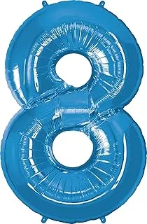 Qualatex Number Eight Foil Balloon, 42 Inch, Sapphire Blue