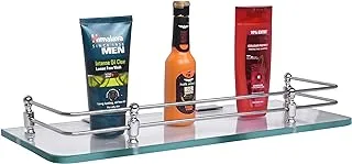 Plantex Premium Transparent Glass Shelf for Bathroom/Living Room-(15x6 - Pack of 1)