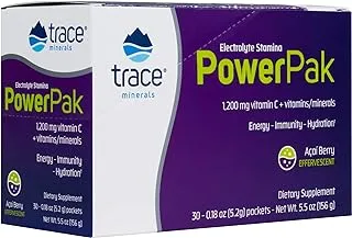 Trace Minerals Research Electrolyte Power Pak Acai Berry, 30 Count, 5.5 Ounce