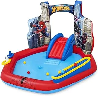 Bestway Spider-Man Splash Pad - Outdoor Kids Paddling Pool Sprinkler - Water Play Mat for Children Aged 2+