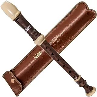 Paititi Soprano Recorder 8-Hole With Cleaning Rod + Carrying Bag, Premium Wooden Pattern, Key of C