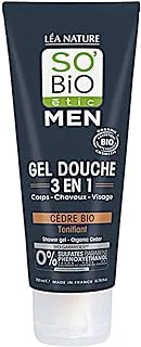 So Bio Etic Men 3-In-1 Shower Gel For Body, Hair & Face 200ml | Sulphate-free | Parabens free | For all Skin Types.