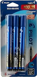 Pilot SCA-400-6P Chisel Tip Permanent Marker 6-Pieces Set