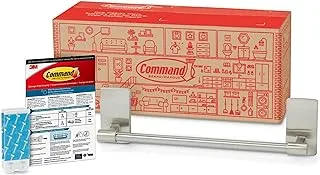 Command ™ قضيب منشفة ، BATH41-SN-NA ، ساتان نيكل ، 1 قضيب منشفة ، 4 شرائط مقاومة للماء متوسطة