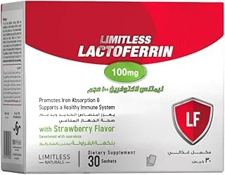 Limitless Naturals 100mg Lactoferrin Dietary Supplement 30-Sachets