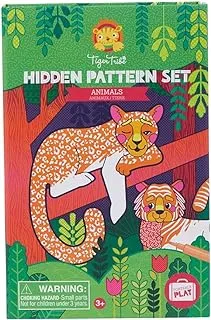 Tiger Tribe Hidden Pattern Animals Art Craft Classic Colouring Set للأطفال 3+ سنوات ، متعدد الألوان ، 3760267