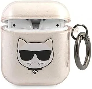 CG Mobile Karl Lagerfeld Tpu Choupette Glitter Case For Apple Airpods 1/2 - Gold, Kla2Uchgd