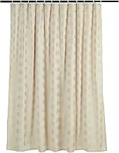 Amazon Basics Pleated Bathroom Shower Curtain - Beige, 72 Inch