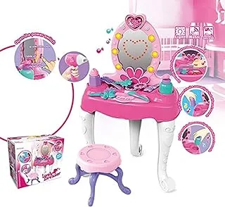 Coolbaby Dressing Tables And Chairs Beautiful Mirrors And Ornaments Set Lights, Sounds, Chairs, Fashion And MakEUp Accessories For Girls Preschool Toys As Children'S Toys