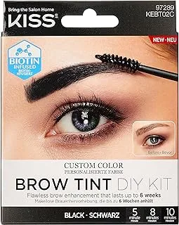 Kiss Brow Tint Diy Kit, Black Kebt02C