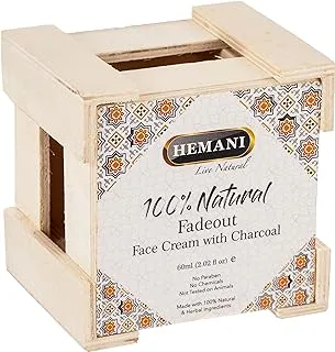 Hemani 100 Percent Natural Fadeout Face Cream With Charcoal -60 Ml,100% Reduces Blemishes, Wrinkles, Sun Damage And Dark Spots While Moisturizing The Skin, Achieve Healthy,Glowing And Even Toned Skin