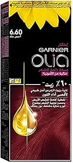 Garnier Olia, No Ammonia Permanent Hair Color With 60% Oils, 6.6 Intense Red