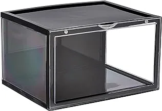 Rglt Goldedge Sneaker Box Side Open Half Black & Clear Shoe Storage Gbox, Gesb-3B2X1Pc