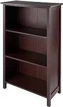 Winsome Wood Milan Shelving, Long, Antique Walnut