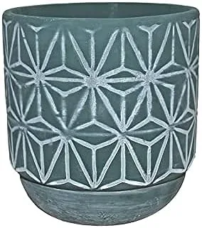 Dubai Garden Centre Ceramic Pot for Small Plants, Grey Green