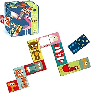 Djeco Domino Animo Puzzle Game 28-Piece