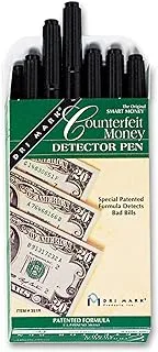 Dri Mark 351R1 Counterfeit Bill Detector Marker Pen - Made in The USA 3 Times More Ink, Pocket Size, Fake Money Checker, Money Loss Prevention Tester & Fraud Protection for U.S. Currency (Pack of