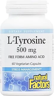 ناتشورال فاكتورز L-Tyrosine 500 Mg 60 Capsules