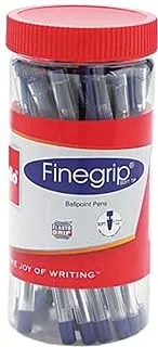 Cello Finegrip Ball Pen | Blue Ball Pens | Jar of 25 Units | Best Ball Pens for Smooth Writing | Ball Point Pen Set | Pens for Students and Professionals | Cello Stationery