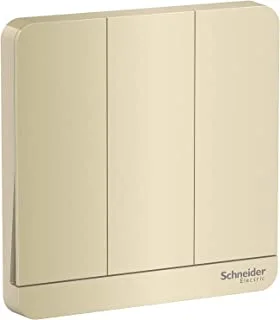 Schneider Electric AvatarOn, 3 Gang, Switch, 16AX 250V, Wine Gold, E8333L1_WG