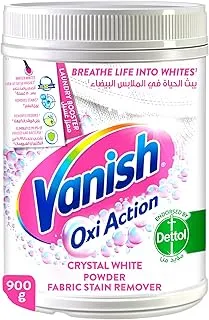 Vanish Laundry Stain Remover Oxi Action Powder for Whites, Can be Used With and Without Detergents, Additives & Fabric Softeners, 900g