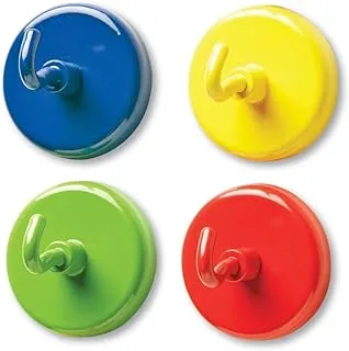 Learning Resources Super Strong Magnetic Hooks, Set Of 4, Assorted Colors, 1.5