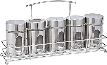 Harmony 85114 Spice Shakers with Metal Rack Set 5 Pieces