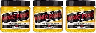 MANIC PANIC Semi-Permament Haircolor Sunshine 4 Ounce Jar (118ml) (3 Pack)