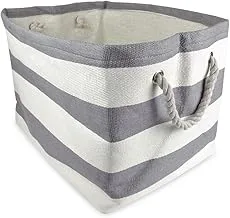 DII DII, Woven Paper Storage Bin, Collapsible, 17x12x12, Rugby Gray