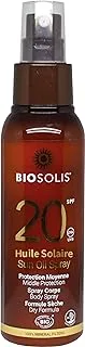 Biosolis Organic Sun Oil Spray Sublimating Spf 20, 100ML