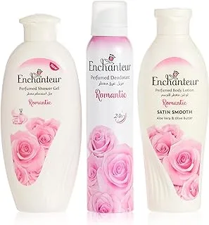 Enchanteur Body Lotion, Perfumed Deodorant & Shower Gel, 250 ml + ml+ 150 ml, Value Pack (Romantic)