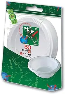 Fun Everyday Disposable Plastic Bowl Set, Small 10 Cm, Pack Of 50